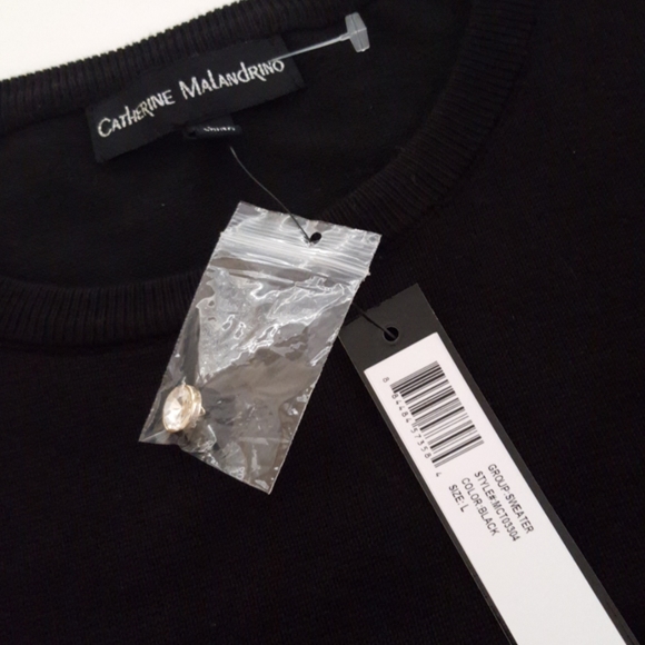 Catherine Malandrino Rhinestone Button Sleeve Detailed Sweater NWT - Picture 8 of 14